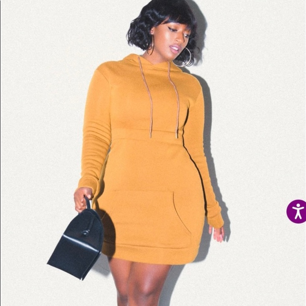 Brown hoodie dress